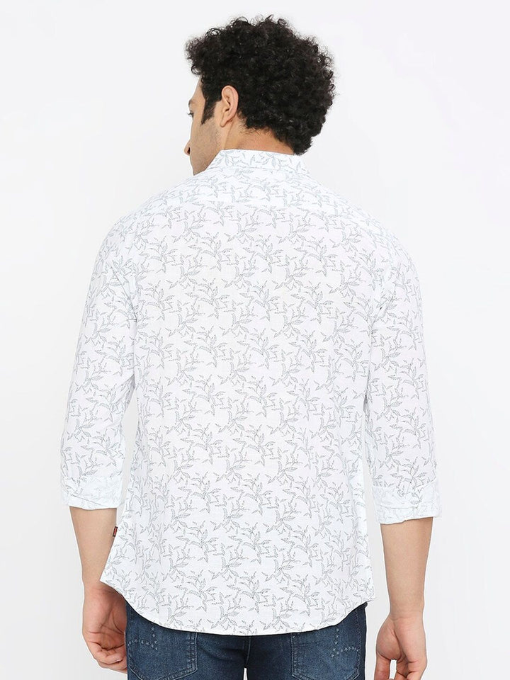 SPYKAR Classic Slim Fit Floral Printed Pure Cotton Casual Shirt