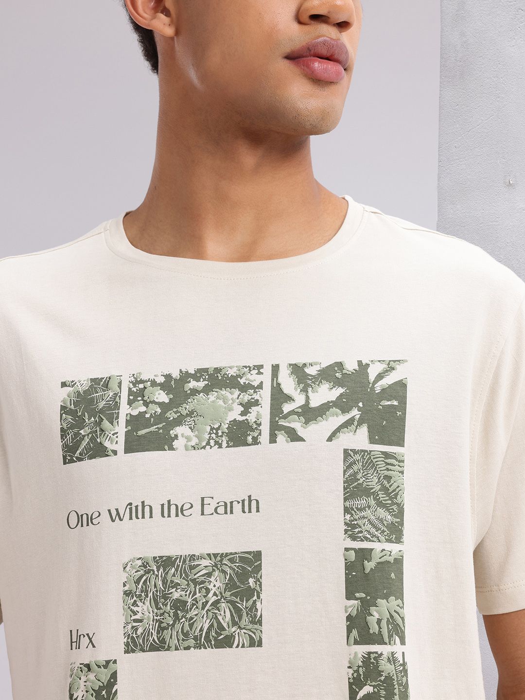 HRX by Hrithik Roshan Men Printed Pure Cotton Yoga T-shirt