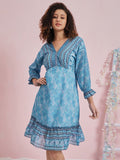 Athena Floral Printed Georgette Dress