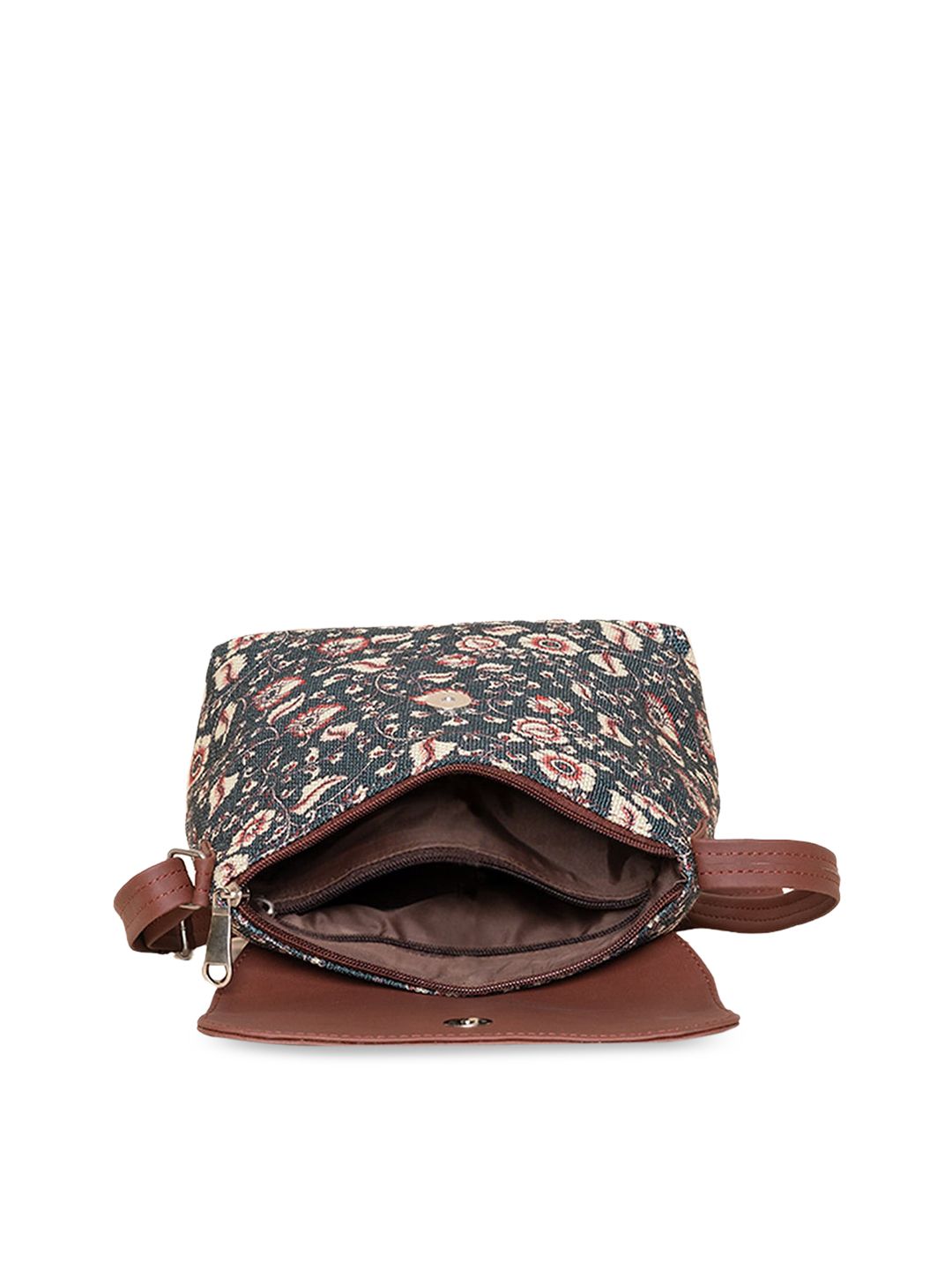 ZOUK Floral Printed Structured Sling Bag
