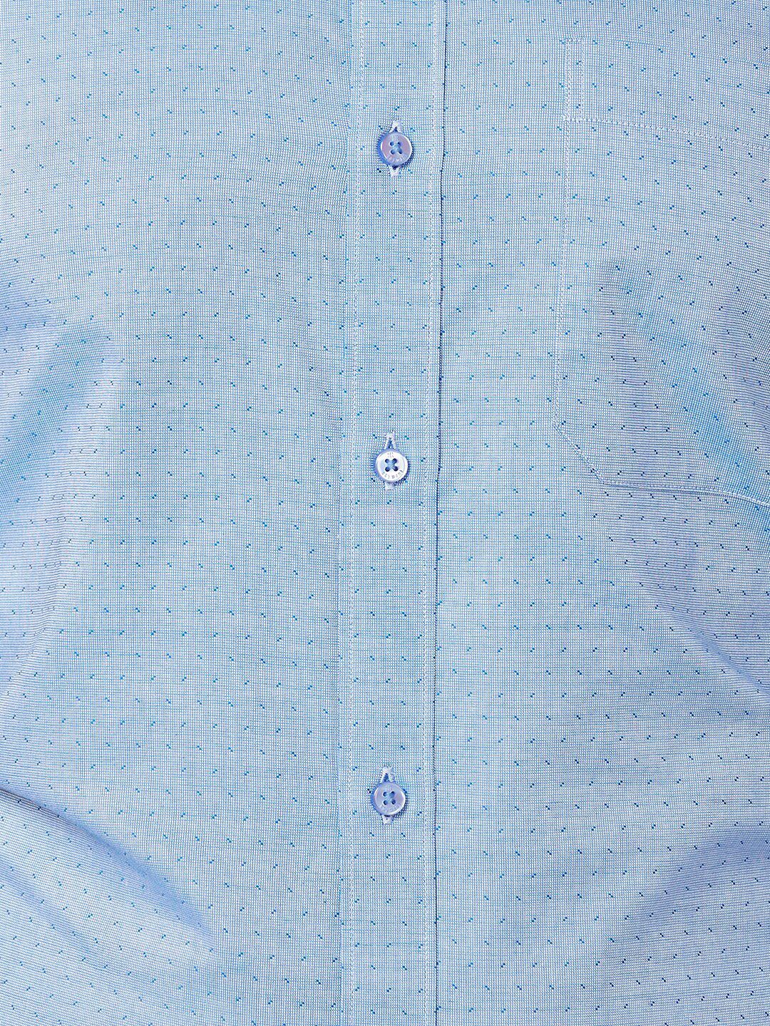 Raymond Contemporary Fit Self Design Cutaway Collar Cotton Formal Shirt