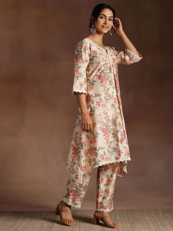 Libas Floral Printed Kurta With Trouser