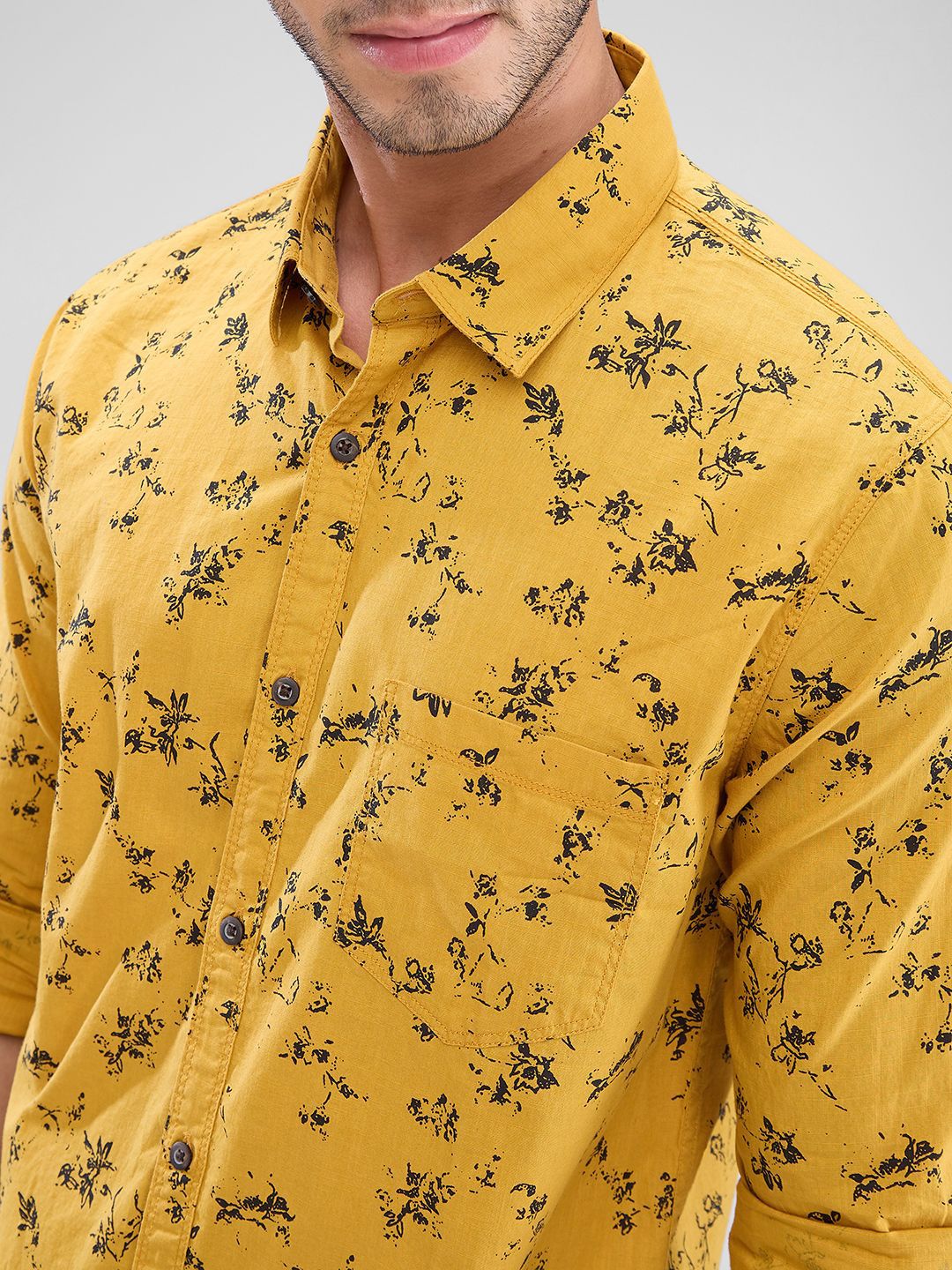 SPYKAR Men Slim Fit Floral Printed Casual Shirt