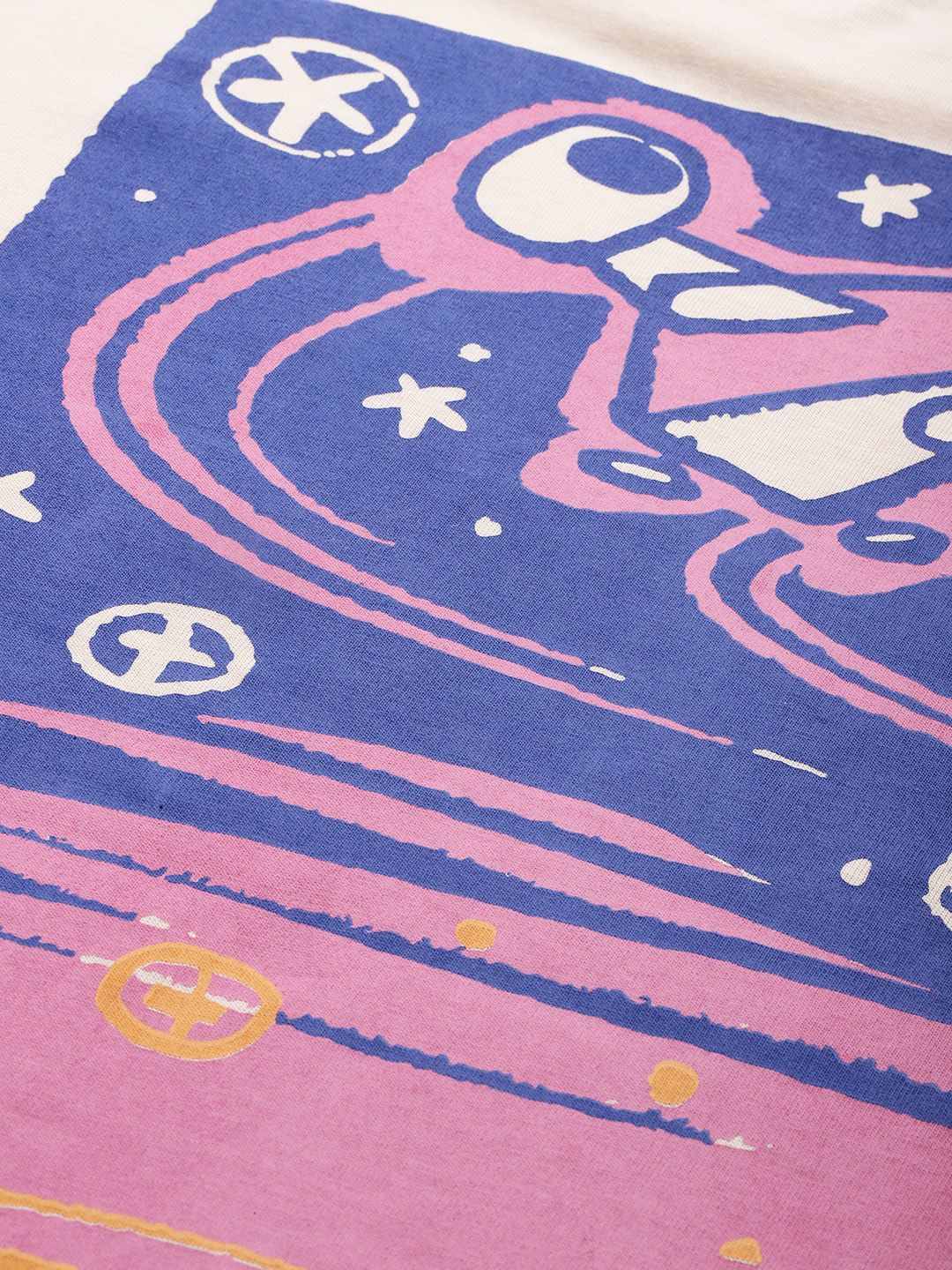 DressBerry Women Printed Drop-Shoulder Sleeves Pure Cotton T-shirt