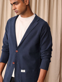 Mr Bowerbird Self Design Tailored Fit Single-Breasted Casual Blazer