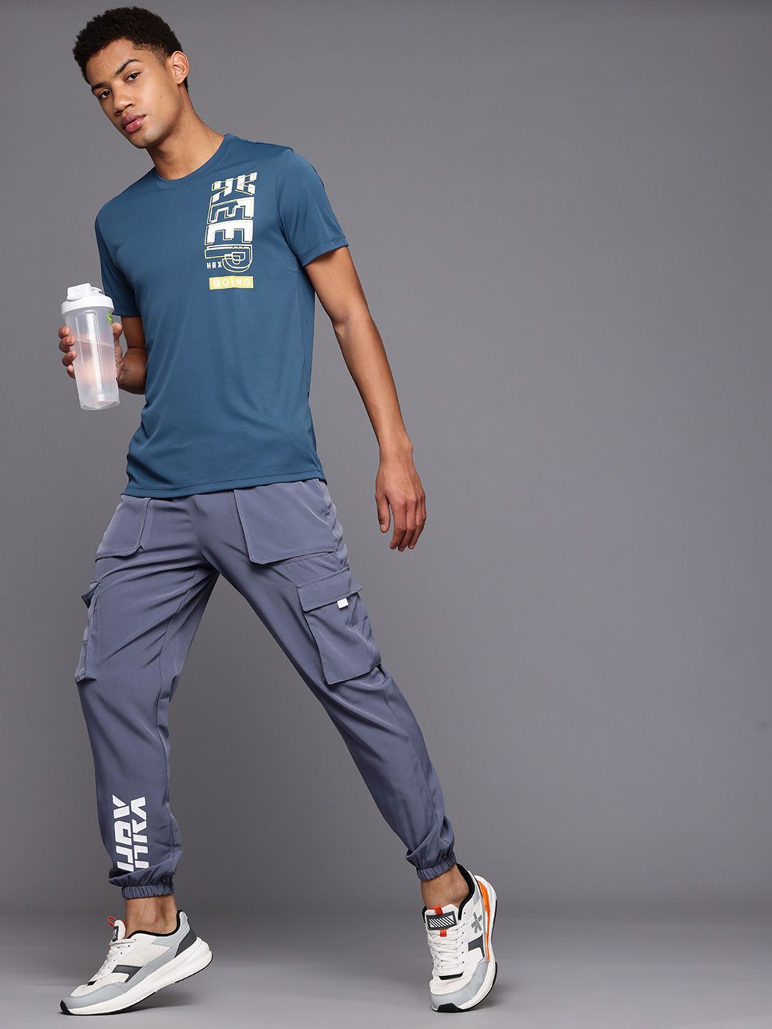 HRX by Hrithik Roshan Typography Printed Rapid-Dry Training T-shirt