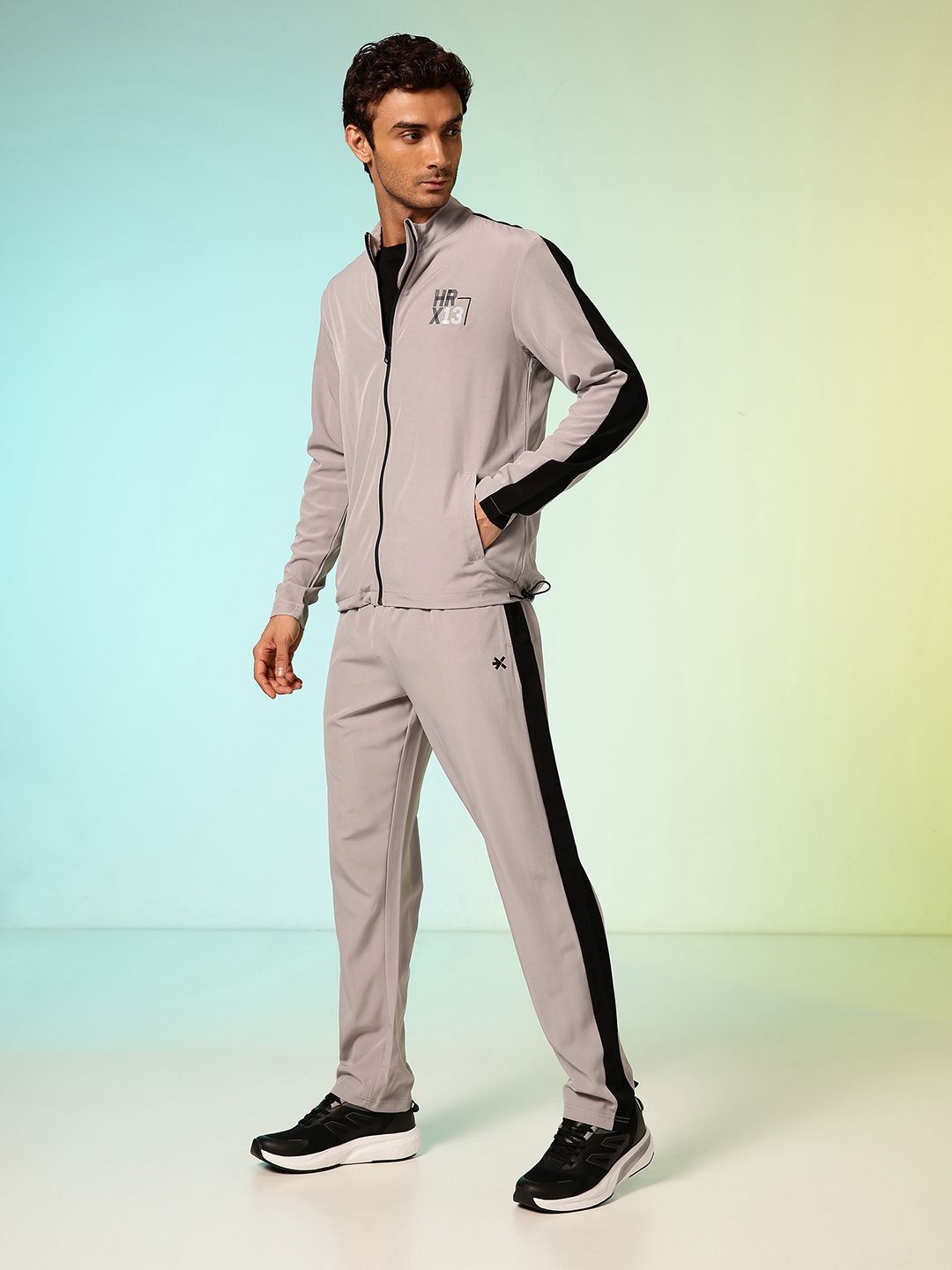 HRX by Hrithik Roshan Colourblocked Rapid Dry Running Tracksuit