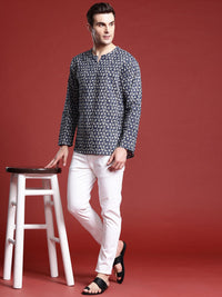 Anouk Men Floral Printed Pure Cotton Kurta