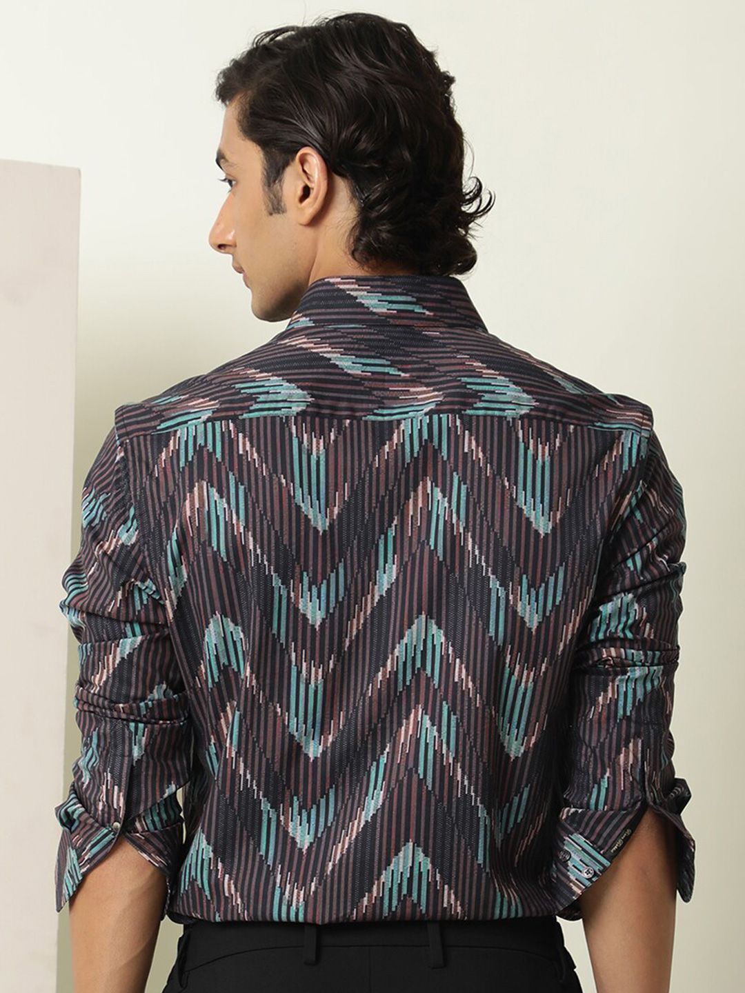 RARE RABBIT Men Stria Slim Fit Vertical Striped Shirt