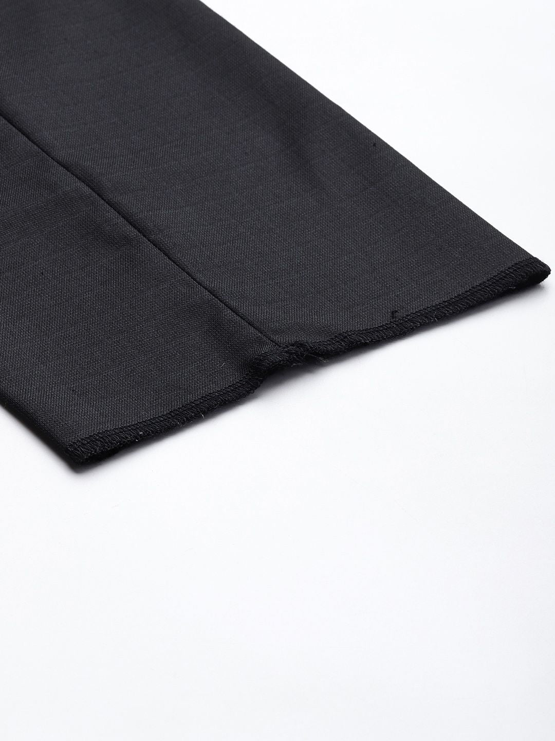 Raymond Men Mid-Rise Slim Fit Checked Formal Trousers