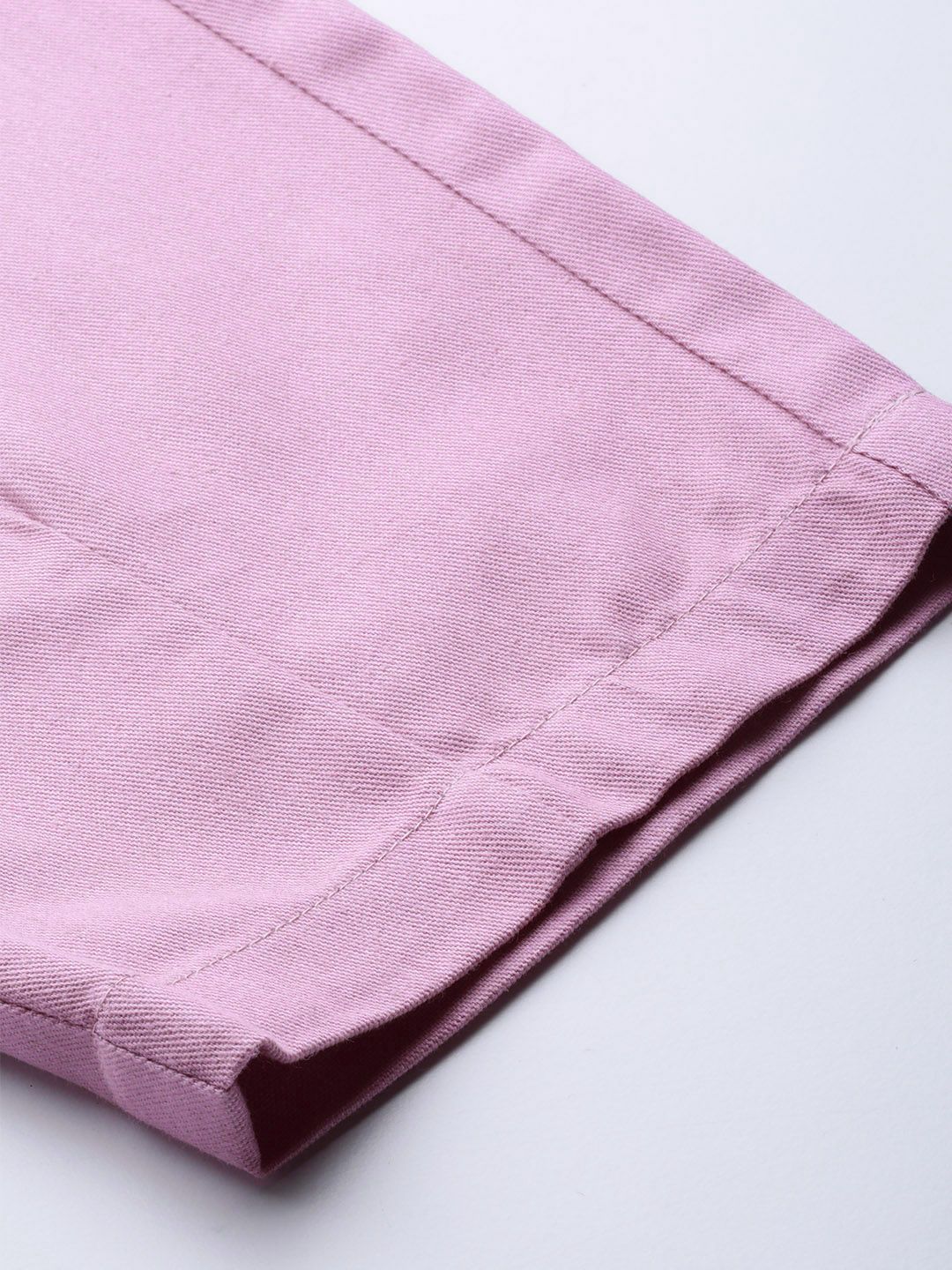 SASSAFRAS Women Lavender Relaxed Fit Mid-Rise Clean Look Pleated Jeans