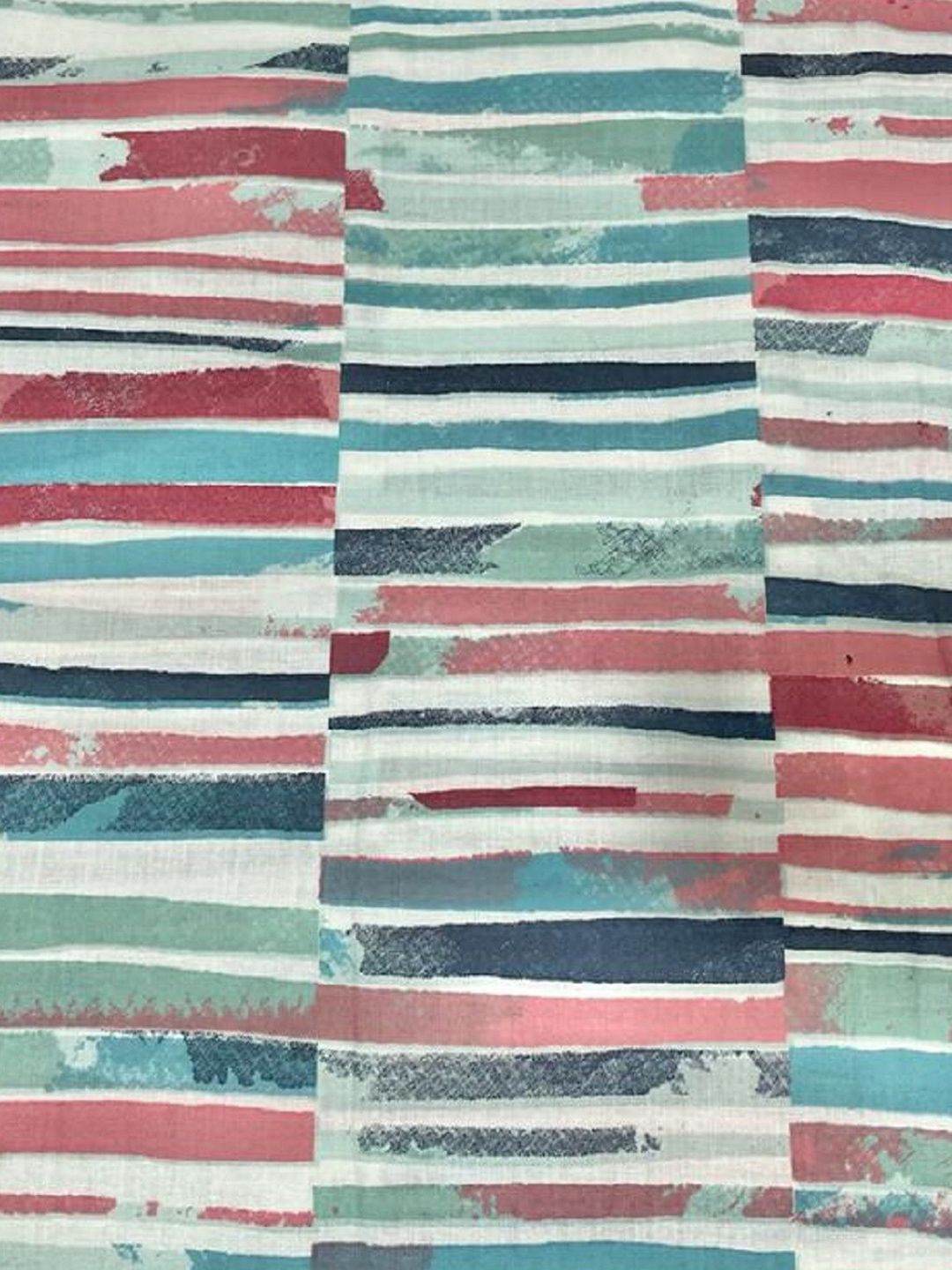 URBAN SPACE Pink & Sea Green Geometric 160 TC Cotton 1 Queen Bedsheet with 2 Pillow Covers