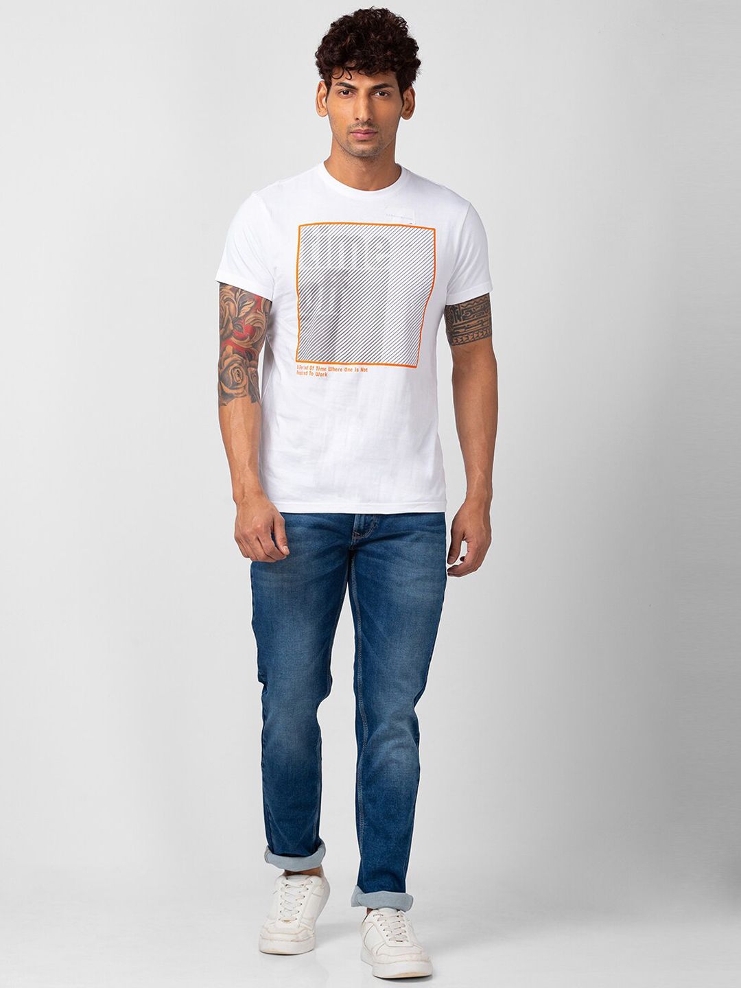 SPYKAR Men Mid-Rise Heavy Fade Stretchable Cotton Jeans