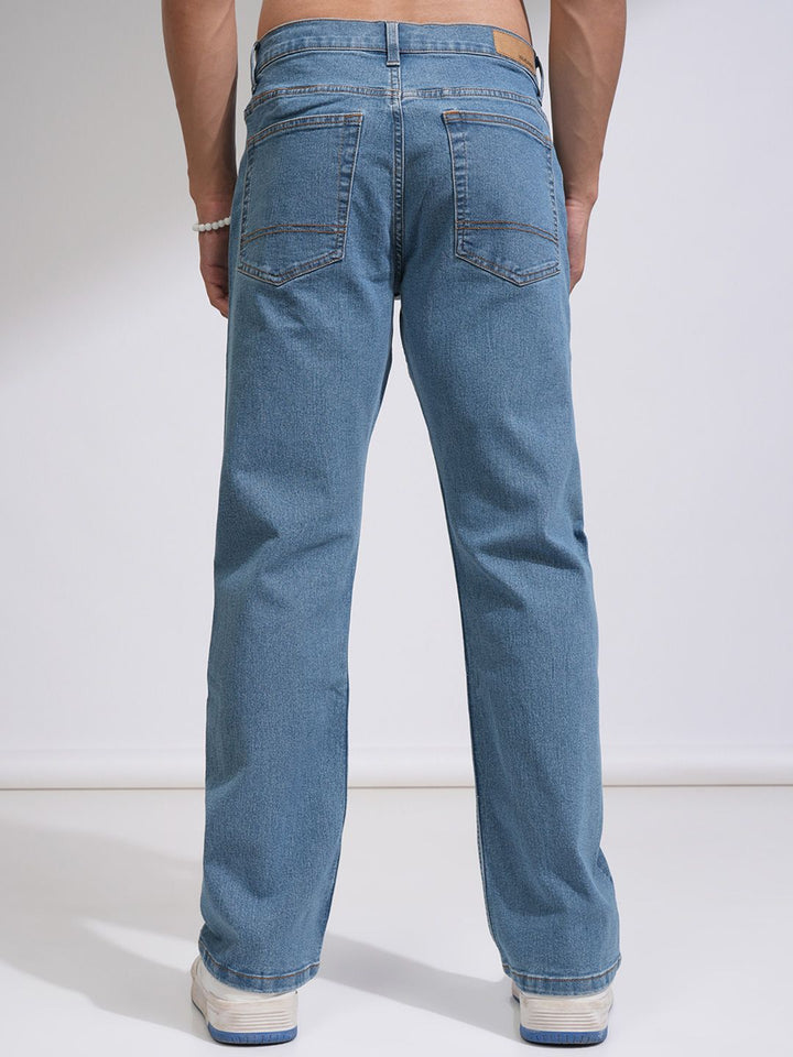 HIGHLANDER Men Bootcut Mid-Rise Clean Look Stretchable Jeans