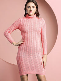 DressBerry Cable Knitted Mini Jumper Dress