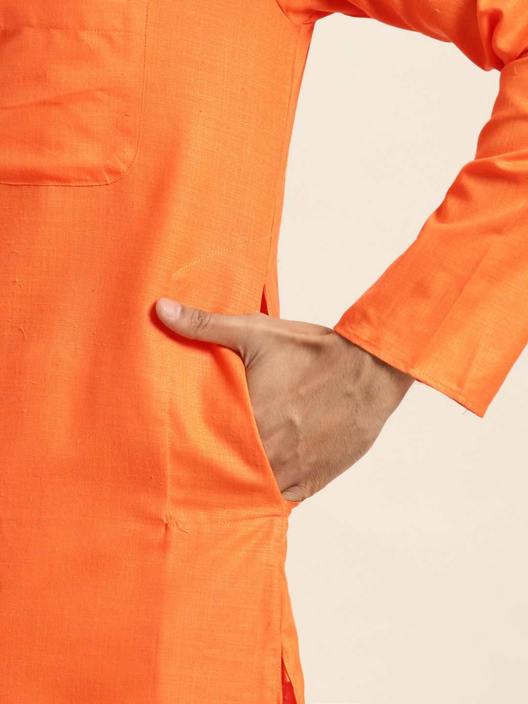 Anug by SOJANYA Men Orange Kurta