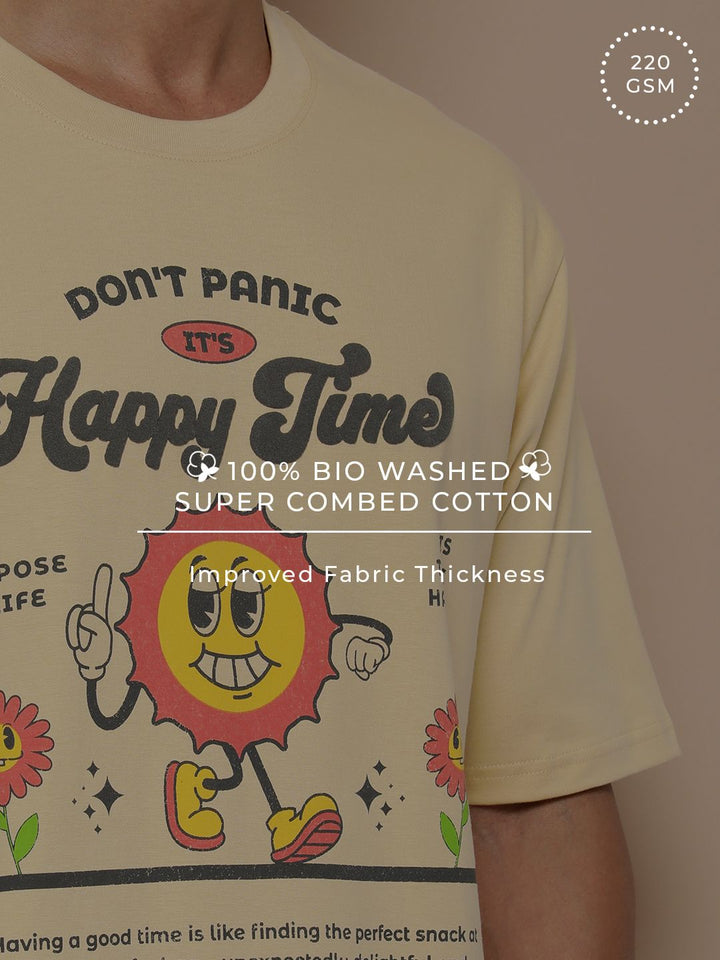 Difference of Opinion Men Graphic Printed Embossed Oversized T-shirt