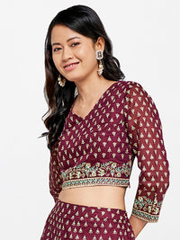 Global Desi Print Crop Top