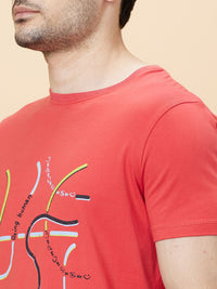 Being Human Men Printed Round Neck Cotton T-shirt