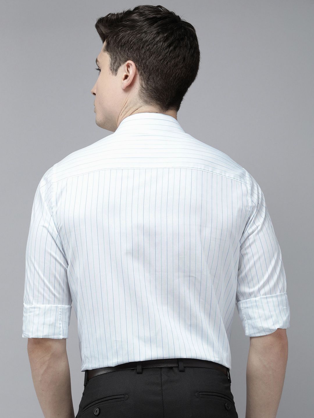 Park Avenue Slim Fit Striped Pure Cotton Formal Shirt