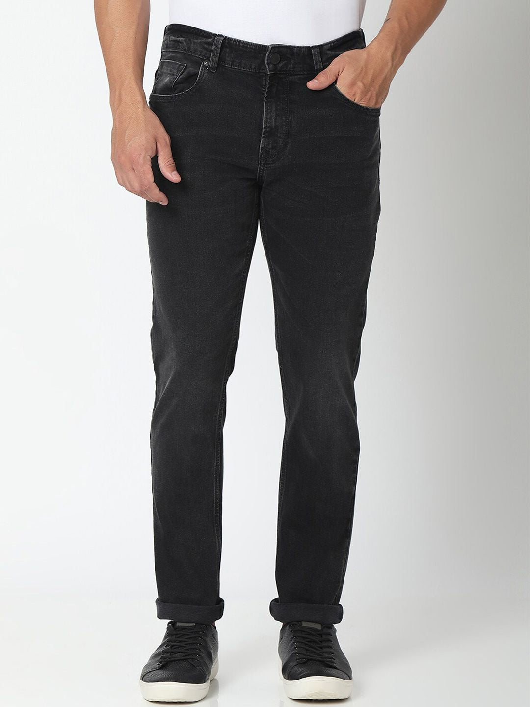 SPYKAR Men Black Relaxed Fit Low-Rise Jeans