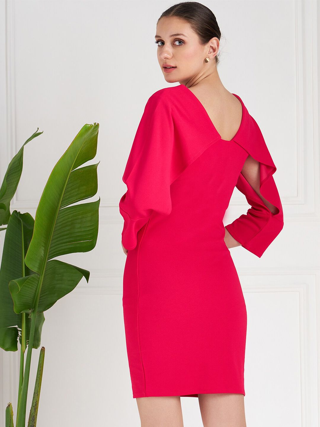 Athena Pink Scuba Mini Bodycon Dress