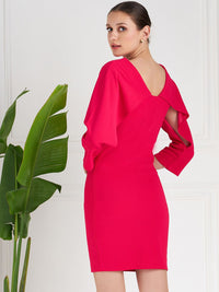 Athena Pink Scuba Mini Bodycon Dress