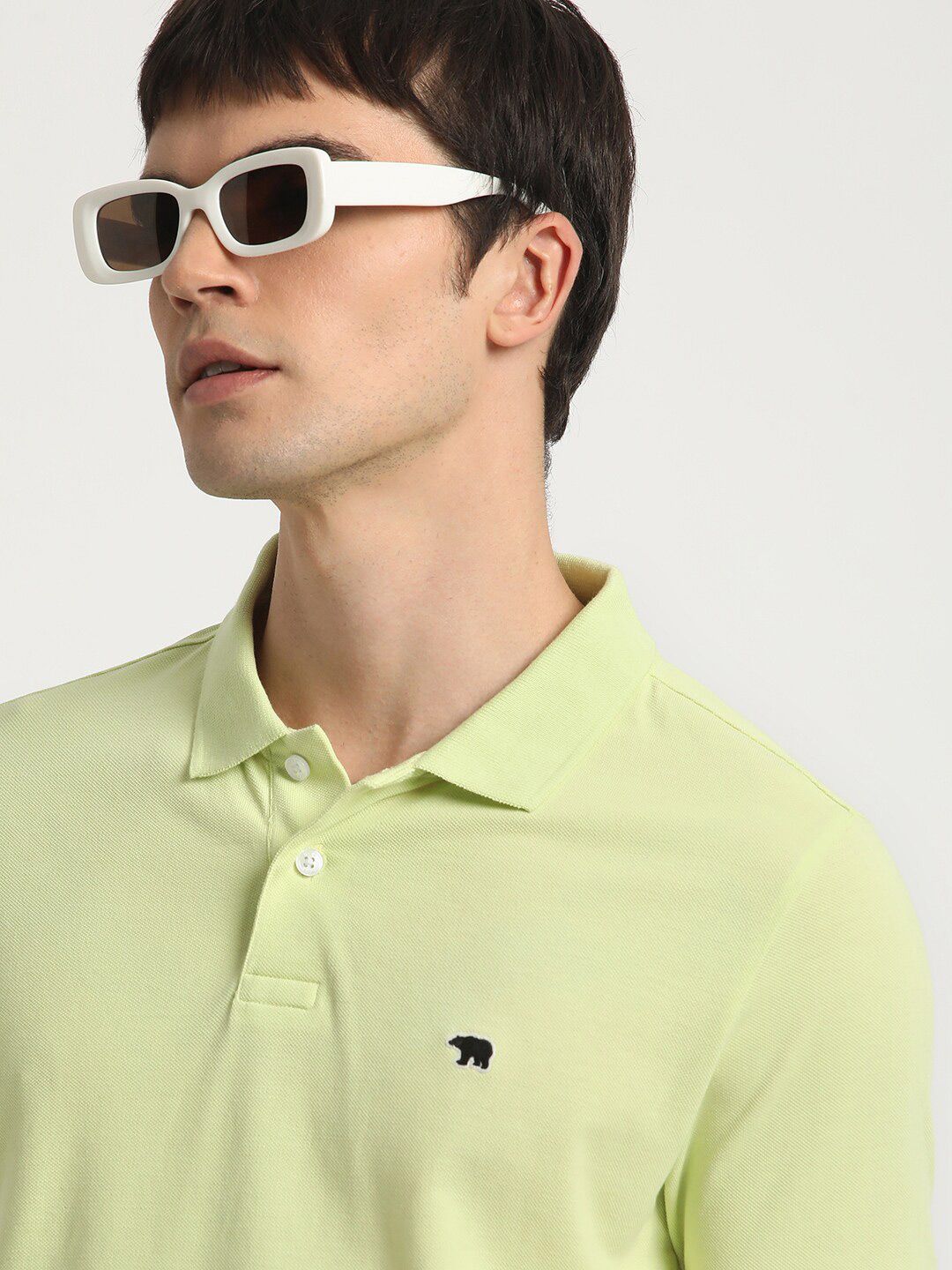 THE BEAR HOUSE Polo Collar Slim Fit Cotton T-shirt