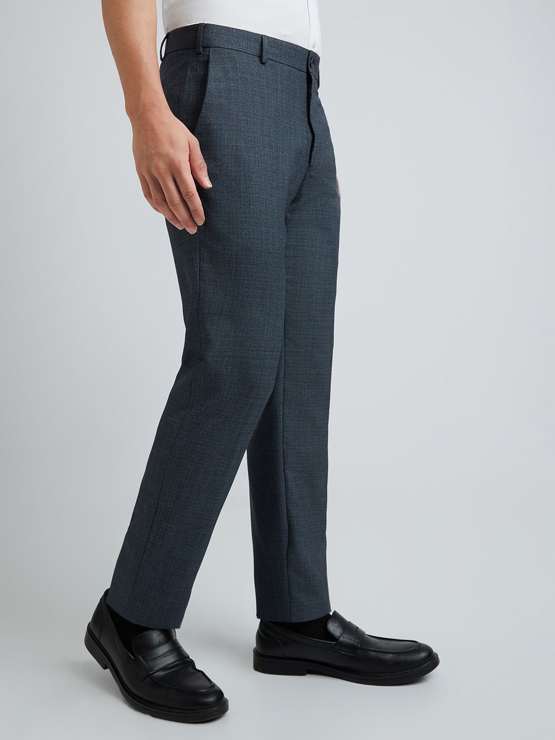 Raymond Men Checked Slim Fit Trousers