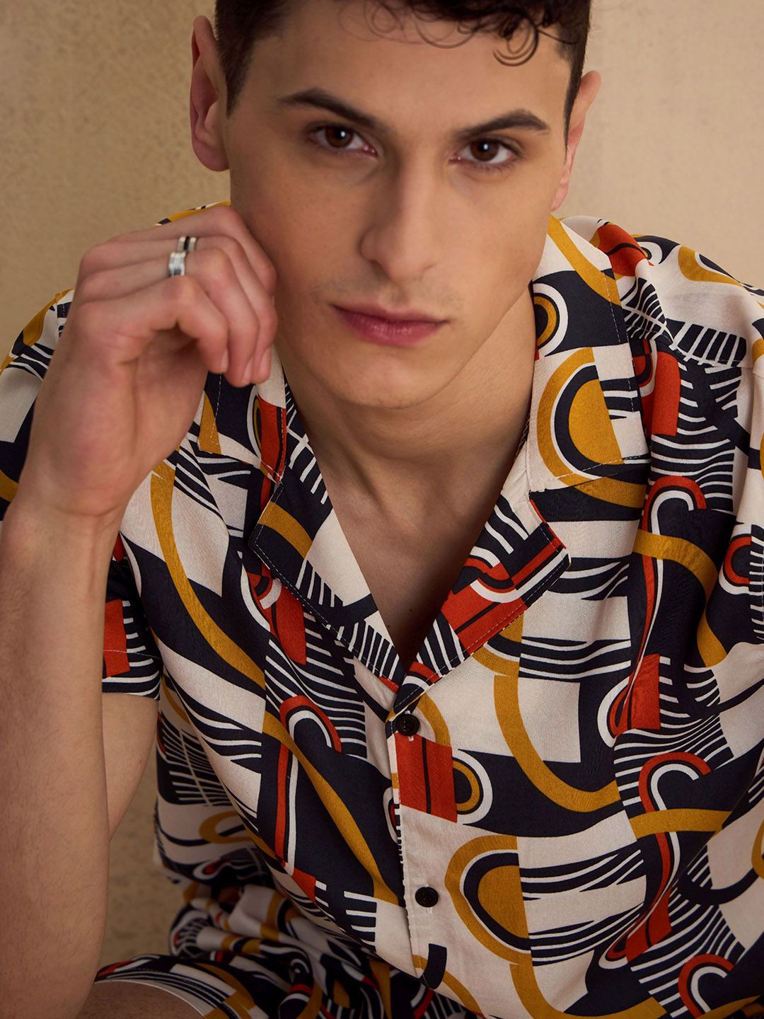 DENNISON Abstract Printed Oversized Co Ords Set