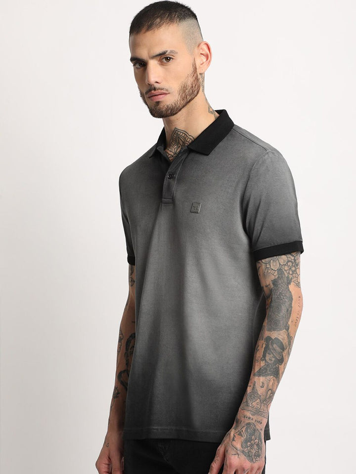 THE BEAR HOUSE Polo Collar Slim Fit Pure Cotton T-shirt