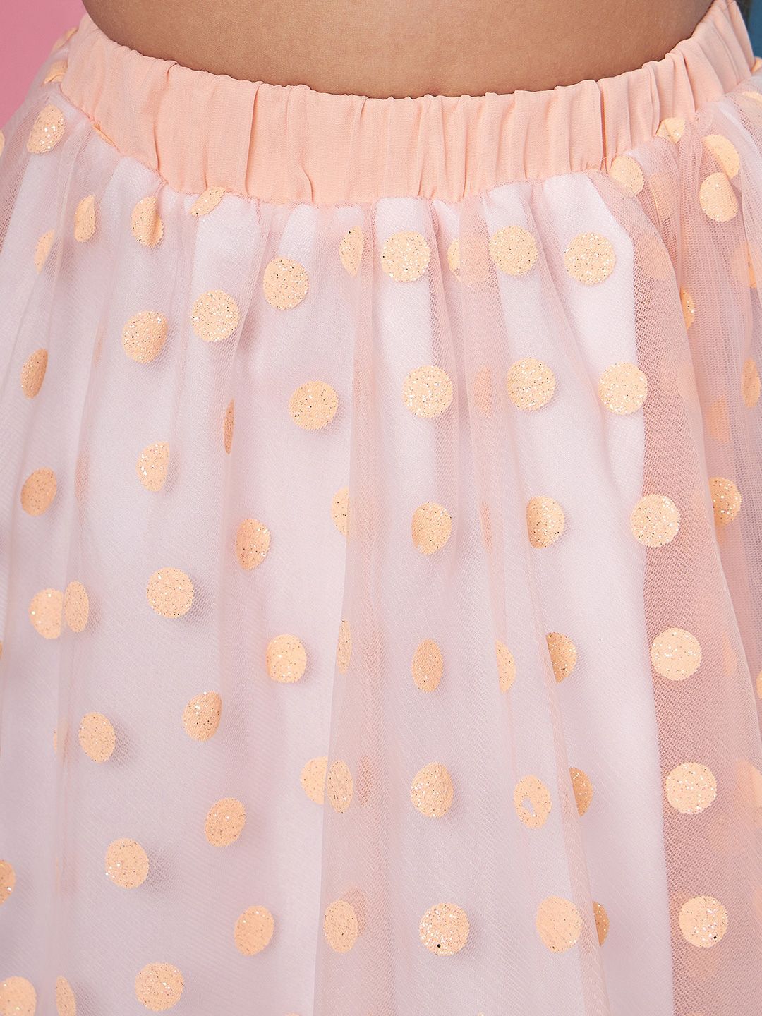 pspeaches Girls Shoulder Straps Top With Skirt