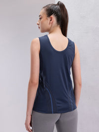 HRX by Hrithik Roshan Women Rapid-Dry Round Neck Training Tshirt with Mesh Detail