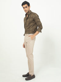 RARE RABBIT Men Boxlines Windowpane Checked Slim Fit Cotton Shirt