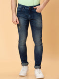Being Human Men Skinny Fit Low Distress Heavy Fade Jeans