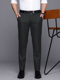 Raymond Men Checked Slim Fit Formal Trousers
