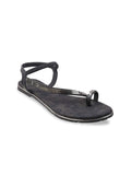 Metro Women Black Embellished One Toe Flats