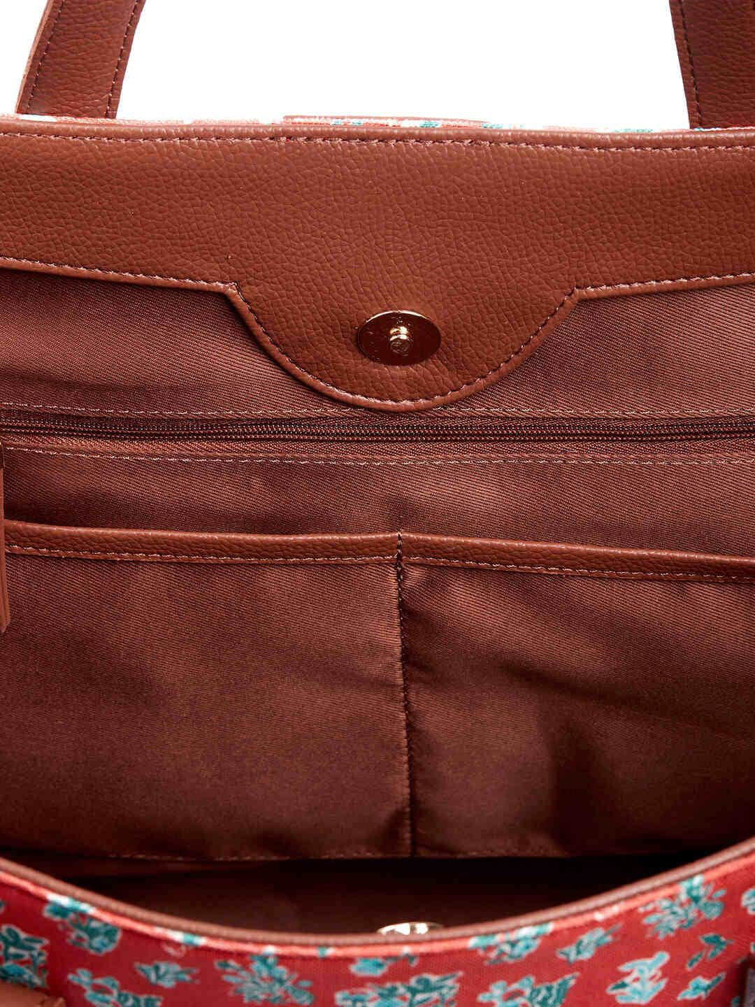 TEAL BY CHUMBAK Women Printed Tote Bag