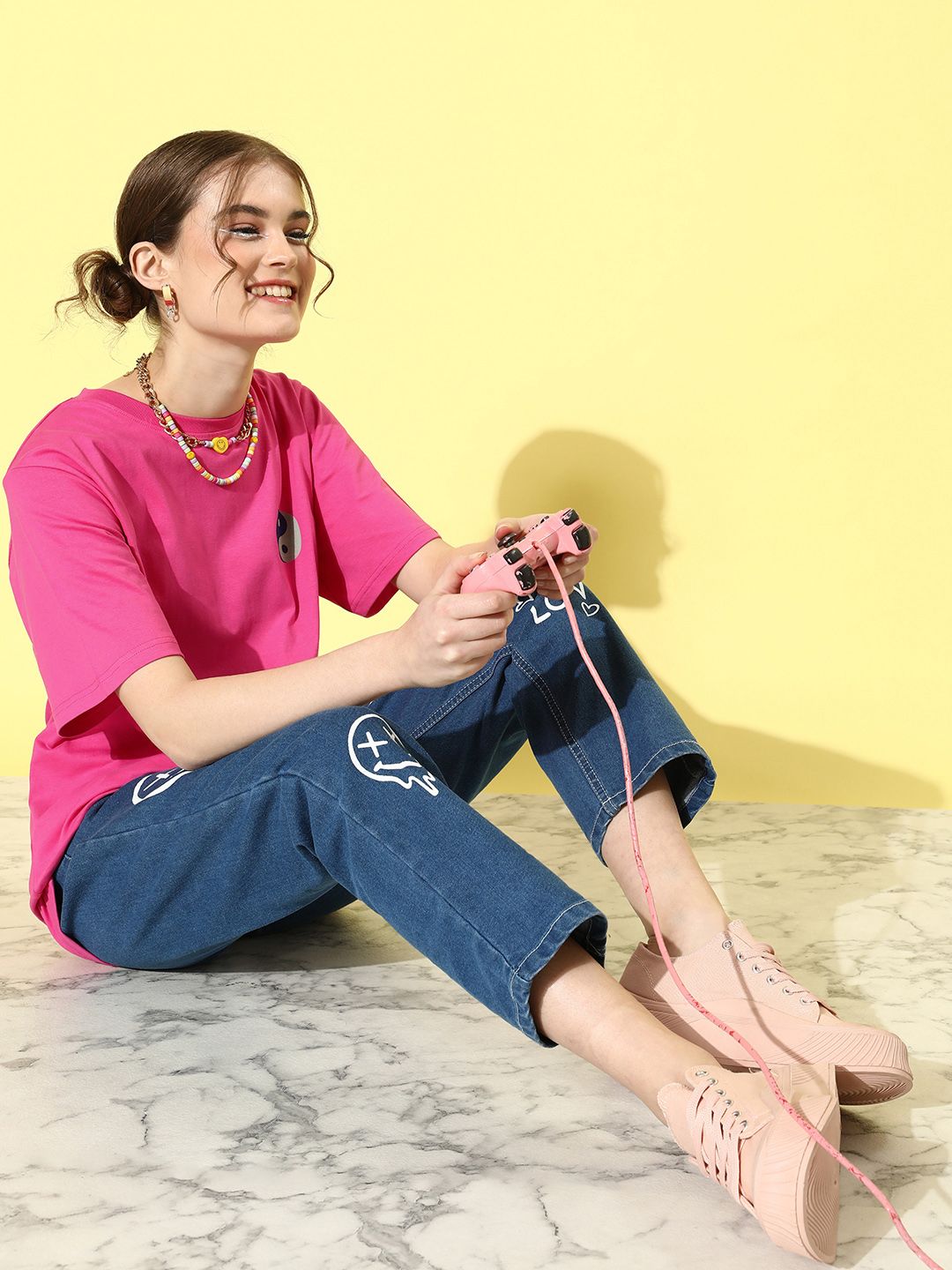 DILLINGER Women Graphic Printed Oversized T-shirt