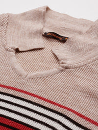 DressBerry Collar Neck Striped Pullover Sweaters