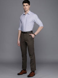 Raymond Men Checked Slim Fit Formal Trousers