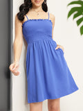 DressBerry Summer Smocked A-Line Dress