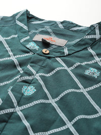 Anouk Men Cotton Geometric Indie Prints Kurta