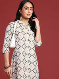 Anouk Woven Design Pure Cotton Shirt Style Ethnic Dress