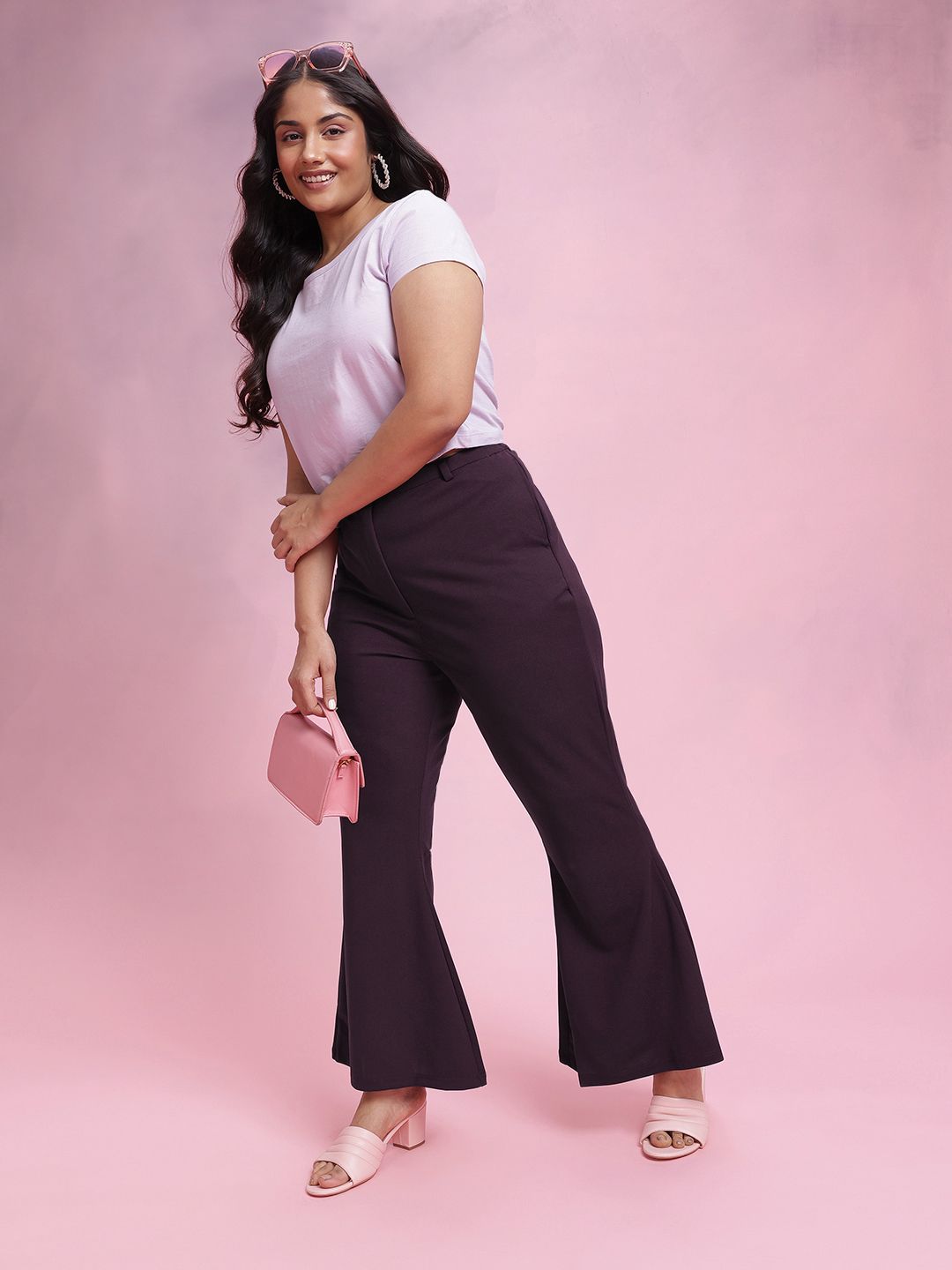 DressBerry Women Plus Size Flared Trousers