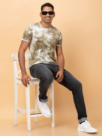 Being Human Men Dyed Raw Edge Slim Fit T-shirt