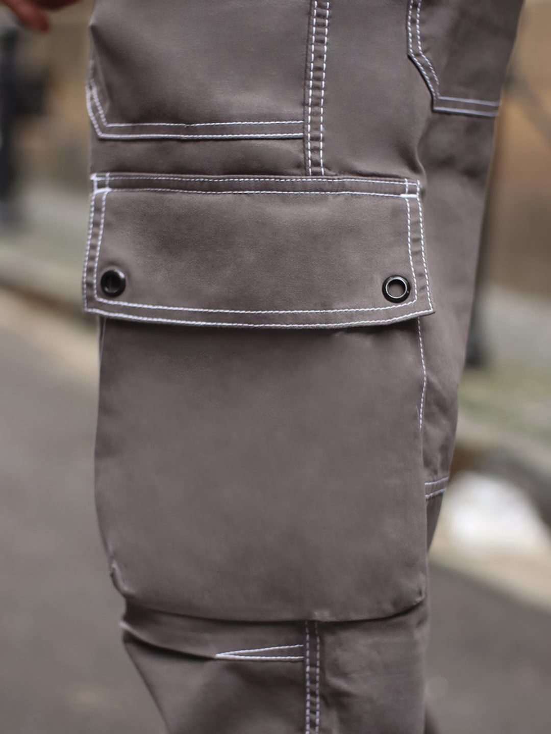 Powerlook Men Loose Fit Cotton Cargo Trousers