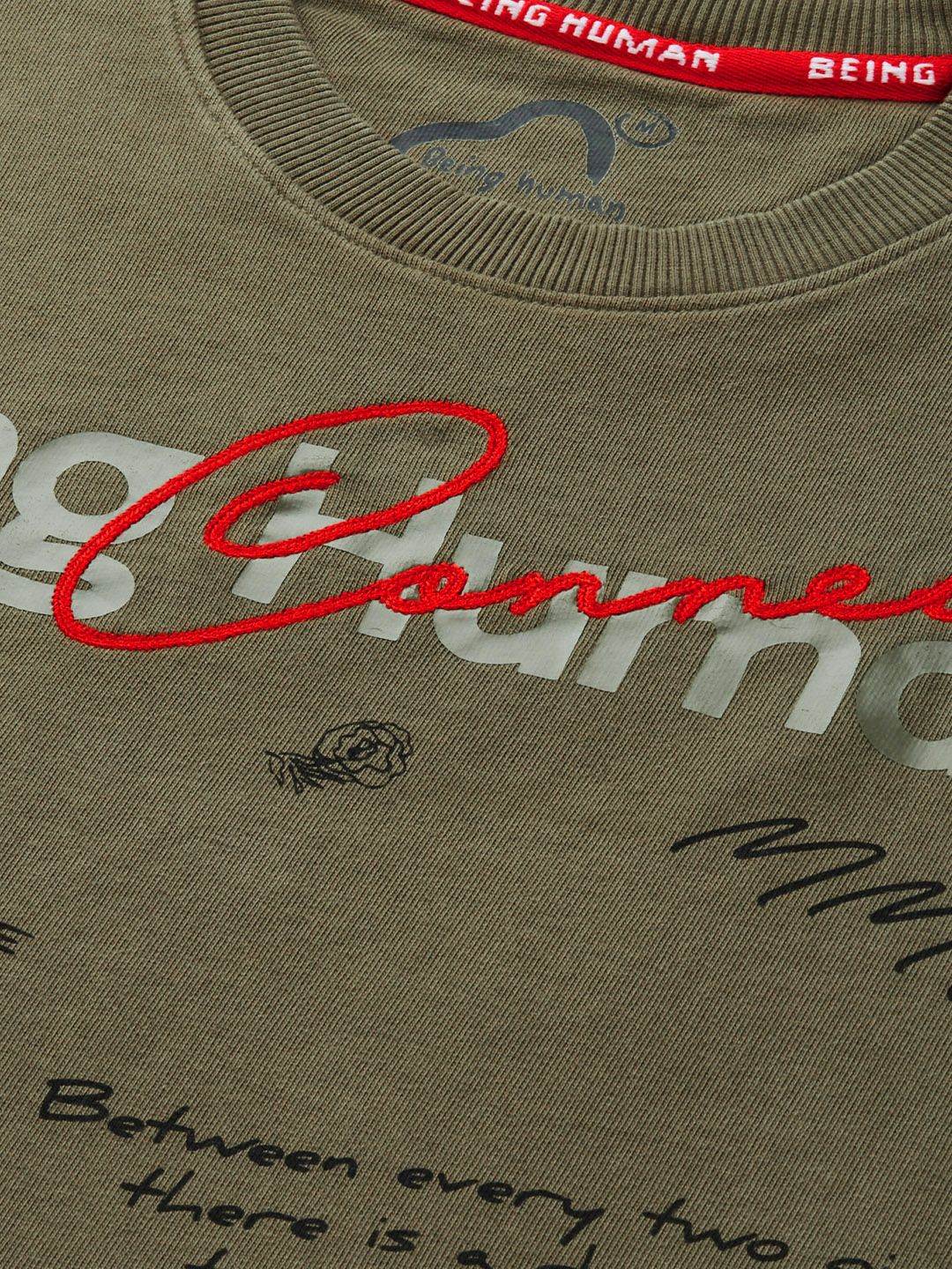 Being Human Men Graphic Printed Pure Cotton Sweatshirt