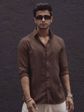 Powerlook India Slim Striped Spread Collar Shirt
