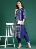 Indo Era Floral Printed Regular Kurta with Trousers